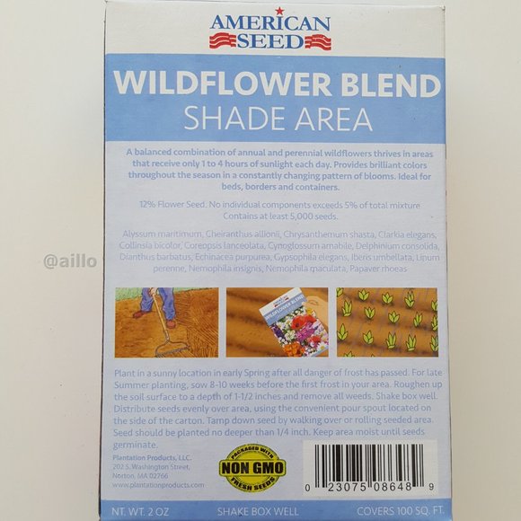 American Seed Wildflower Blend Shade Area, 2 oz. Box - Picture 9 of 10